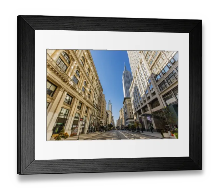 Framed Print : 5th Avenue with Empire State Building, New York Framed Print : 5th Avenue with Empire State Building, New York