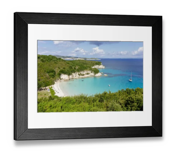 Framed Print : Voutoumi beach high angle view, Antipaxos, Greece Framed Print : Voutoumi beach high angle view, Antipaxos, Greece