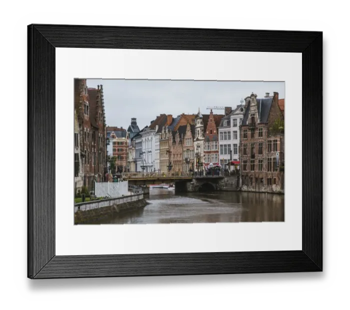 Framed Print : Traditional old houses on the canal, Ghent Framed Print : Traditional old houses on the canal, Ghent