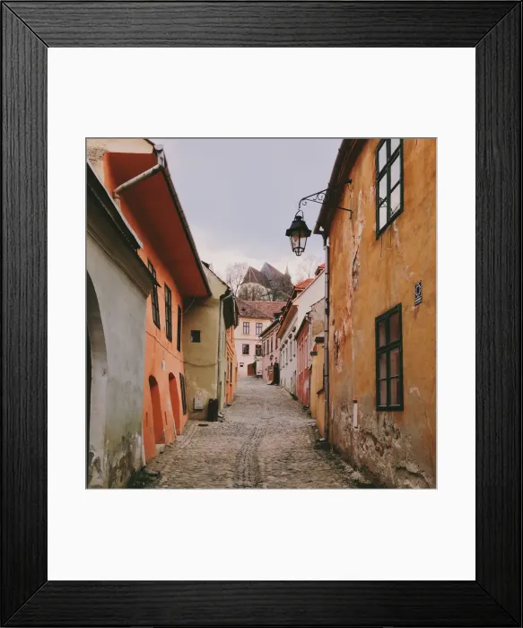 Framed Print : View over Church on the Hill, Sighisoara, Romania Framed Print : View over Church on the Hill, Sighisoara, Romania