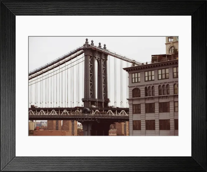 Framed Print : Manhattan bridge close-up Framed Print : Manhattan bridge close-up