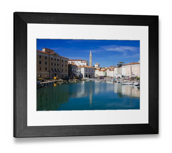 Framed Print : Harbour, Piran, Adriatic Sea, Slovenia