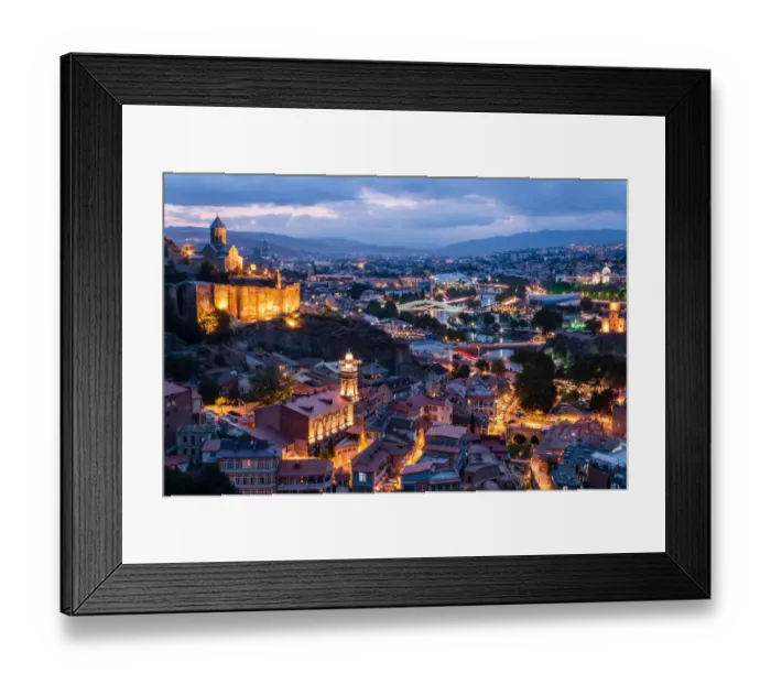 Framed Print : Tbilisi (Republic of Georgia) at dusk Framed Print : Tbilisi (Republic of Georgia) at dusk