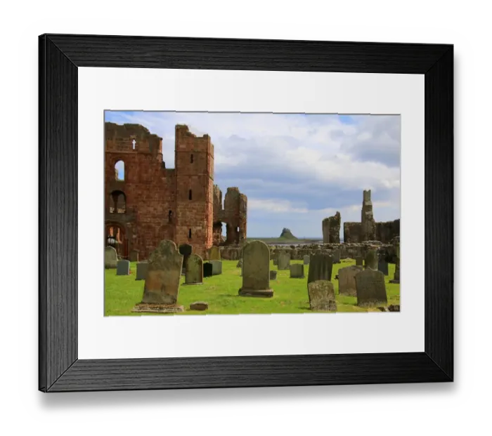 Framed Print : Ruins of Lindisfarne Abbey and church, Holy Island Framed Print : Ruins of Lindisfarne Abbey and church, Holy Island