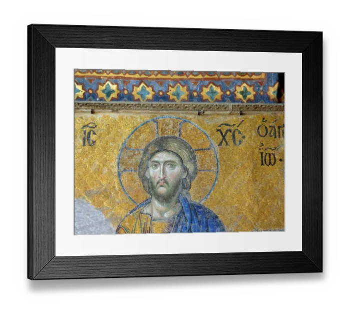 Framed Print : Mosaic of Jesus Christ, interior of Hagia Sophia, Istanbul, Turkey Framed Print : Mosaic of Jesus Christ, interior of Hagia Sophia, Istanbul, Turkey