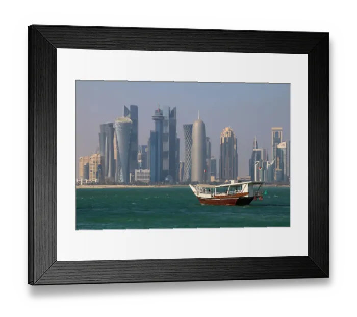 Framed Print : Skyline of Doha financial center, Qatar Framed Print : Skyline of Doha financial center, Qatar