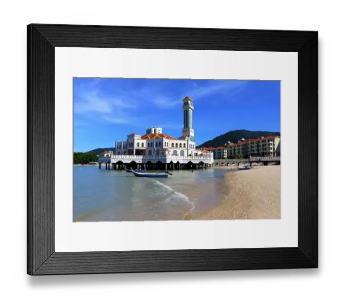 Framed Print : Floating Mosque of Tanjung Bungah, Penang, Malaysia Framed Print : Floating Mosque of Tanjung Bungah, Penang, Malaysia