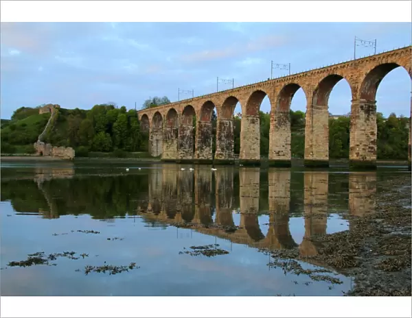The railway viaduct at Berwick-upon-Tweed, England