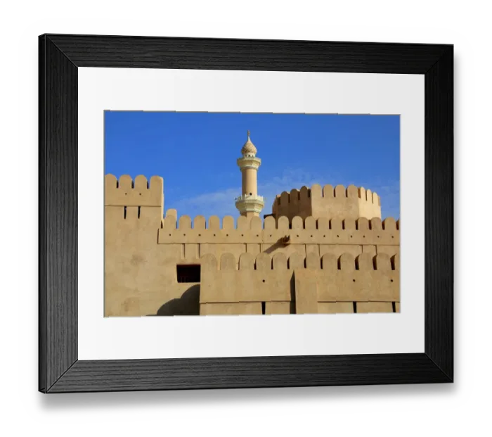 Framed Print : Walls of the Nizwa fort and the minaret Framed Print : Walls of the Nizwa fort and the minaret