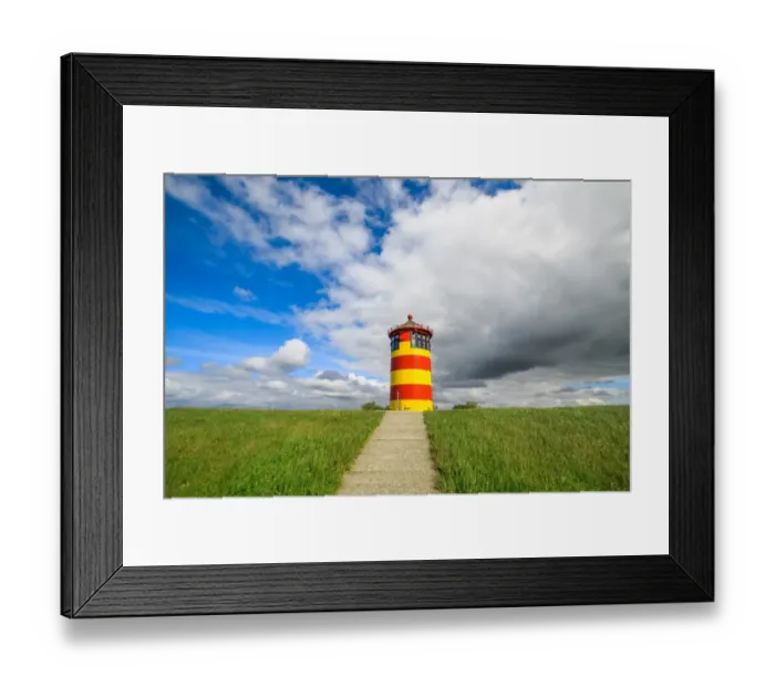 Framed Print : Lighthouse at Pilsum, Lower Saxony, Germany Framed Print : Lighthouse at Pilsum, Lower Saxony, Germany
