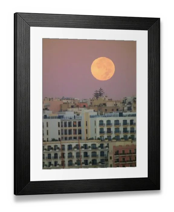 Framed Print : Full moon in Malta Framed Print : Full moon in Malta