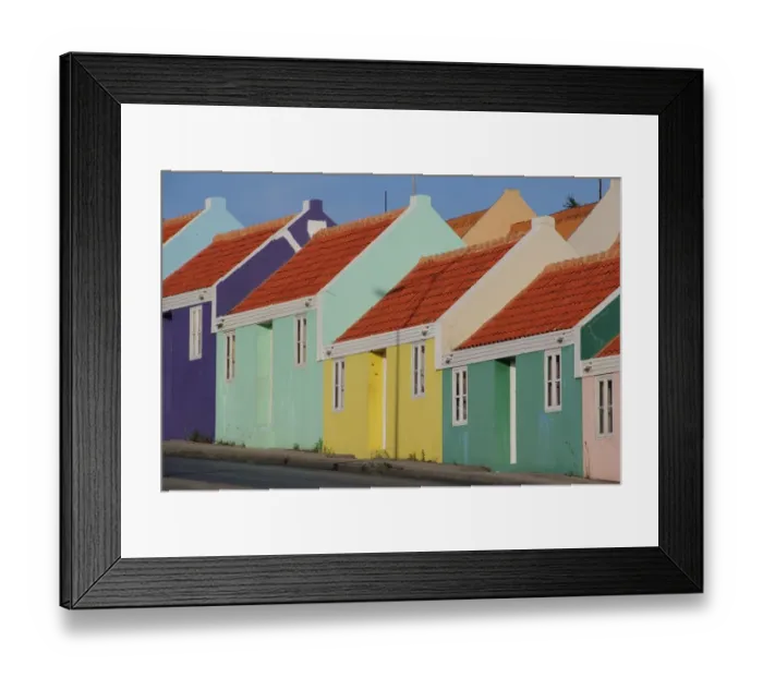 Framed Print : Colorful houses in Willemstad, CuraAzao Framed Print : Colorful houses in Willemstad, CuraAzao
