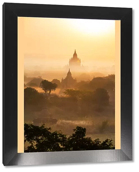 Famous Bagan temples at sunrise, Myanmar