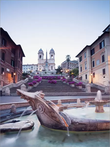 Spanish steps, famous square in Rome, Italy