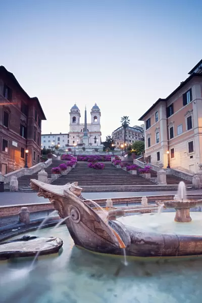 Spanish steps, famous square in Rome, Italy