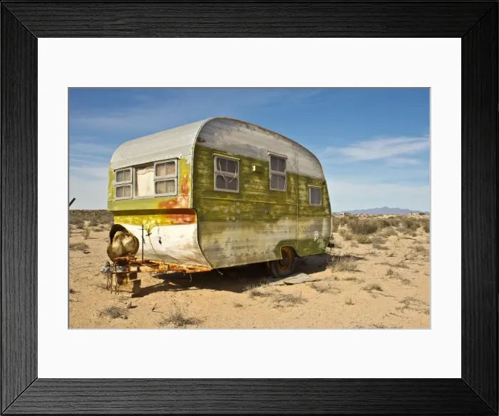Framed Print : Abandoned Trailer in Sonora Desert Framed Print : Abandoned Trailer in Sonora Desert