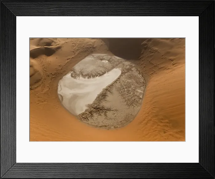 Framed Print : Dried Clay Pan, Namib Desert, Namibia Framed Print : Dried Clay Pan, Namib Desert, Namibia