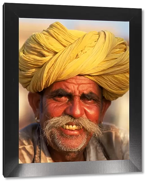 portrait of man, rajasthan, india