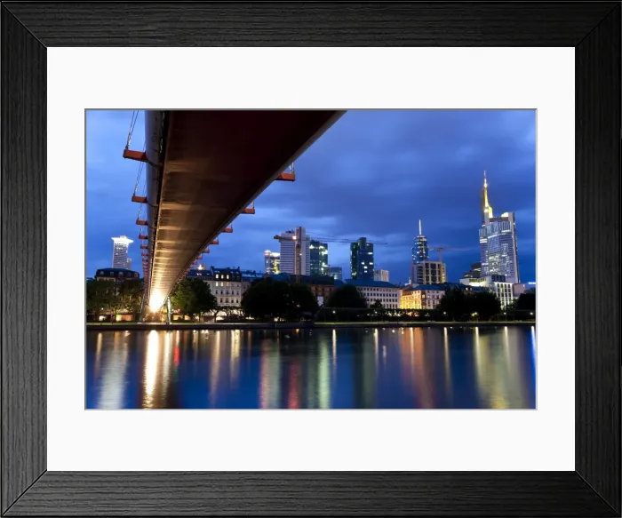 Framed Print : Holbeinsteg Bridge, Frankfurt, Germany