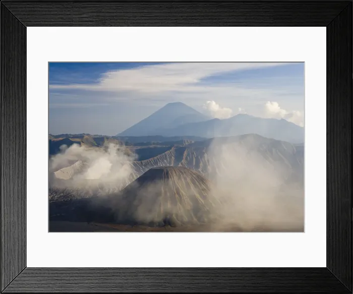 Framed Print : Indonesia, Java, Bromo Volcano, Bromo-Tengger-Semeru National Park