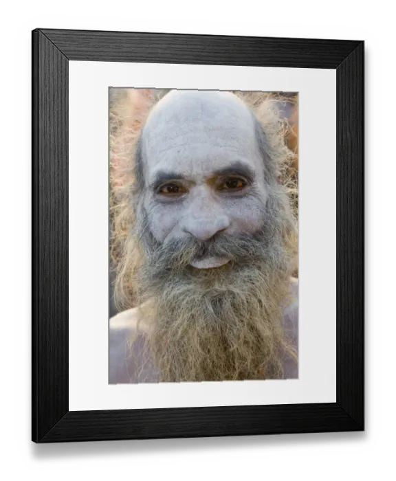 Framed Print : India, Allahabad, Kumbh Mela festival, Sadhu, portrait Framed Print : India, Allahabad, Kumbh Mela festival, Sadhu, portrait