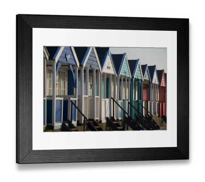 Framed Print : Row of beach huts Framed Print : Row of beach huts