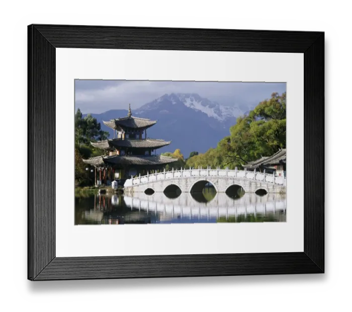 Framed Print : Pagoda, Black Dragon Pool, Lijang, Yunnan, China Framed Print : Pagoda, Black Dragon Pool, Lijang, Yunnan, China