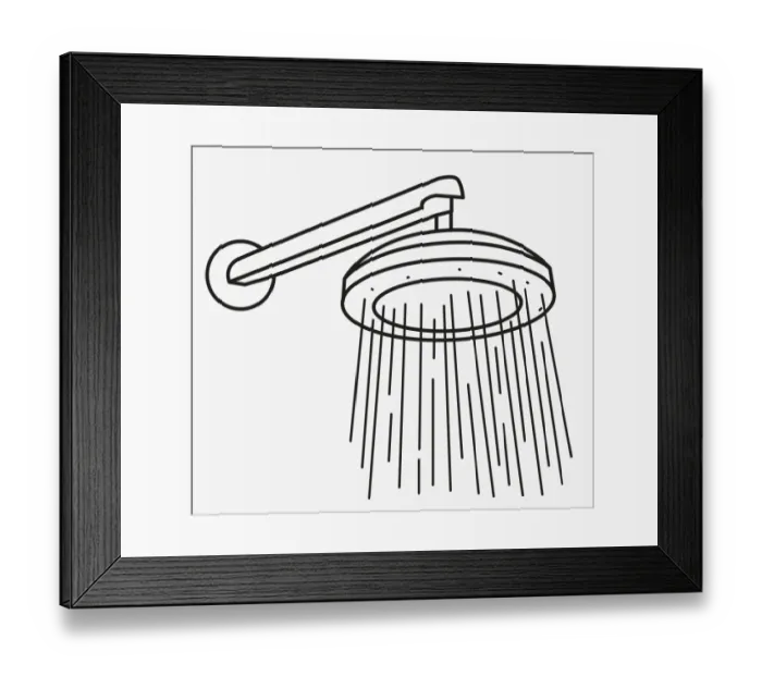 Framed Print : Shower head Framed Print : Shower head