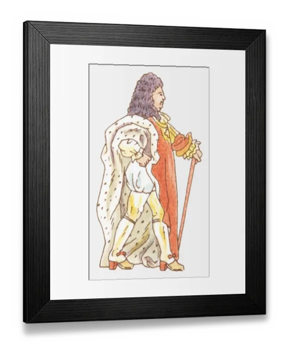 Framed Print : Illustration of French King Louis XIV, the Sun King Framed Print : Illustration of French King Louis XIV, the Sun King