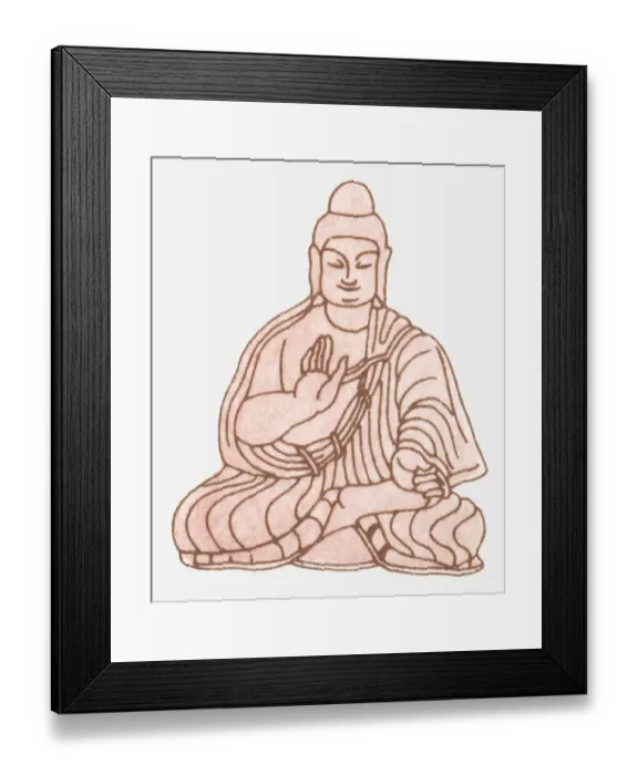 Framed Print : Illustration of Gautama Buddha Framed Print : Illustration of Gautama Buddha