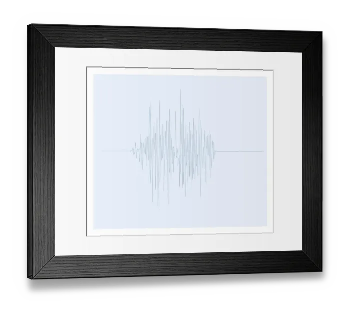 Framed Print : Biomedical illustration of Otoacoustic Emission sound wave chart