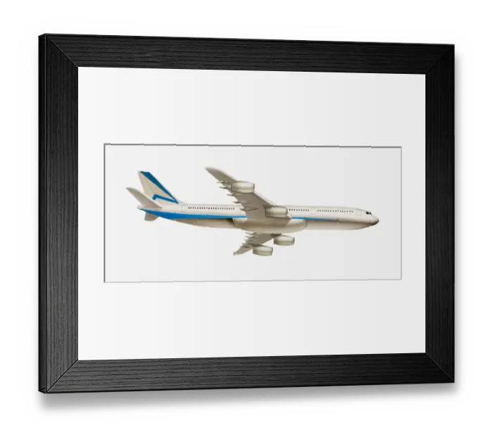 Framed Print : Illustration of passenger jet Framed Print : Illustration of passenger jet