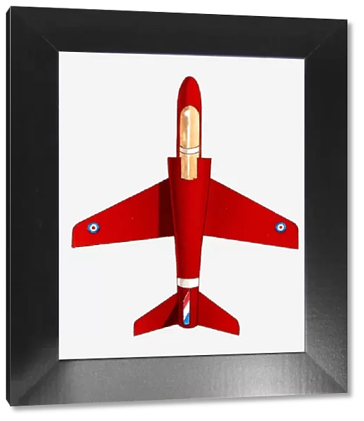 Illustration of Red Arrow plane, view from below