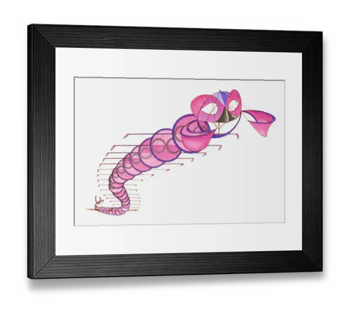 Framed Print : Illustration of Thai snake kite