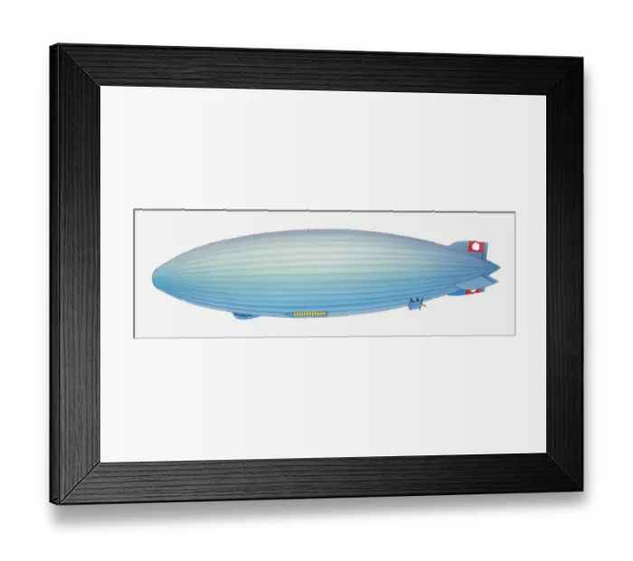 Framed Print : Illustration of the Hindenburg airship Framed Print : Illustration of the Hindenburg airship