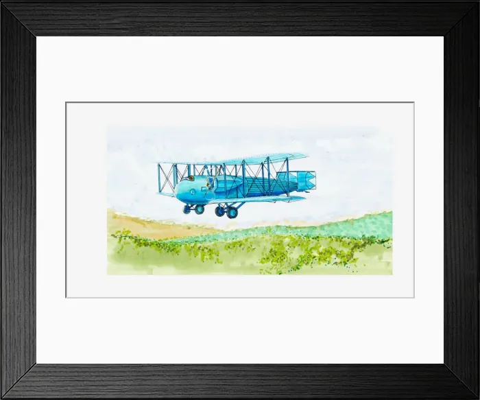 Framed Print : Illustration of Vickers Vimy, 1st World War bomber