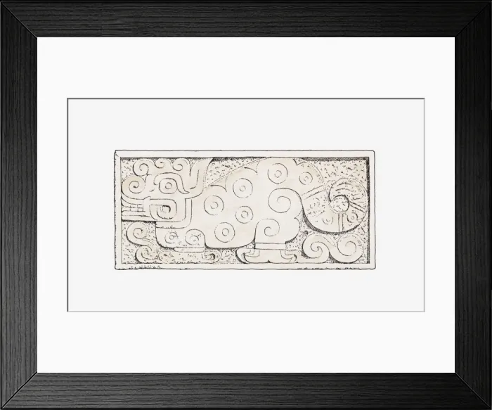 Framed Print : Illustration of Mayan frieze Framed Print : Illustration of Mayan frieze