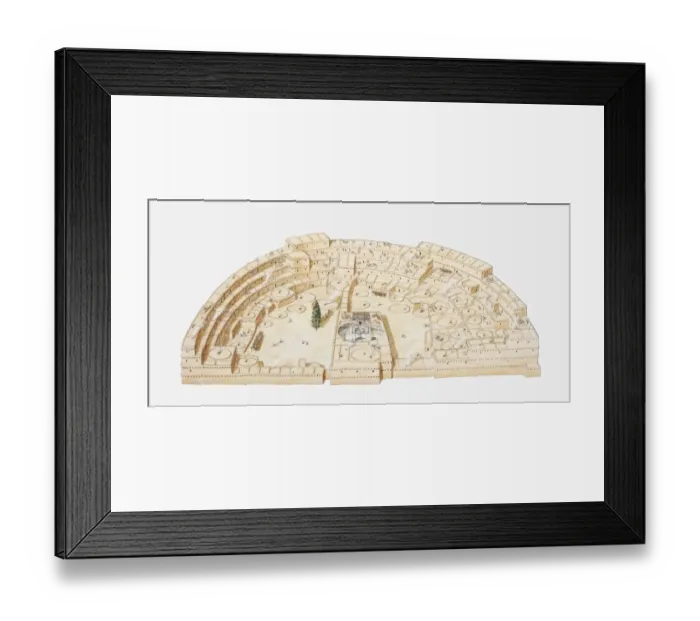 Framed Print : Illustration of reconstruction of Pueblo Bonito, Chaco Culture National Historical Park, New Mexico, USA Framed Print : Illustration of reconstruction of Pueblo Bonito, Chaco Culture National Historical Park, New Mexico, USA