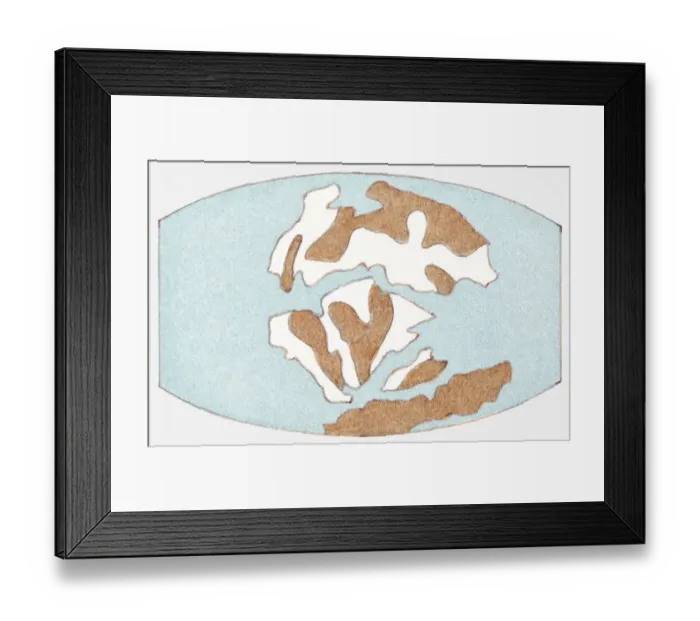 Framed Print : Illustration of location of chalk (limestone) 100 million years ago Framed Print : Illustration of location of chalk (limestone) 100 million years ago