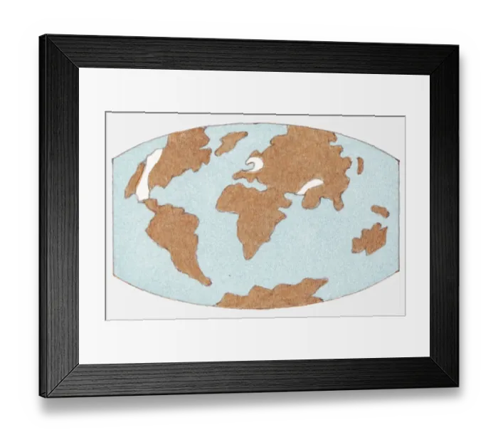 Framed Print : Illustration of location of chalk (limestone) today Framed Print : Illustration of location of chalk (limestone) today