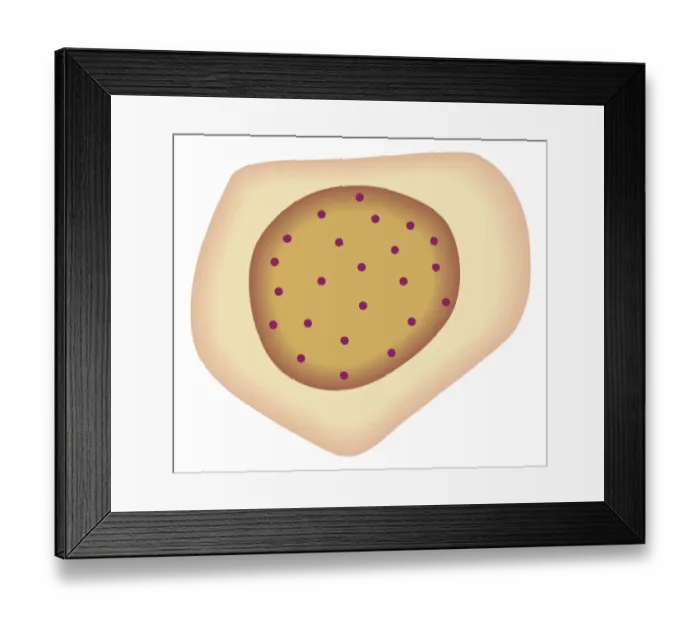 Framed Print : Cross section biomedical illustration of tumour-forming cancer cell Framed Print : Cross section biomedical illustration of tumour-forming cancer cell