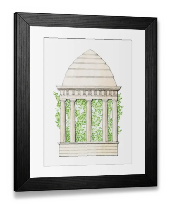 Framed Print : Illustration of Temple Of Love, Bois De Vincennes, Paris