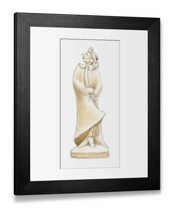 Framed Print : Illustration of statue of Cyrano de Bergerac, Bergerac, Dordogne, France Framed Print : Illustration of statue of Cyrano de Bergerac, Bergerac, Dordogne, France