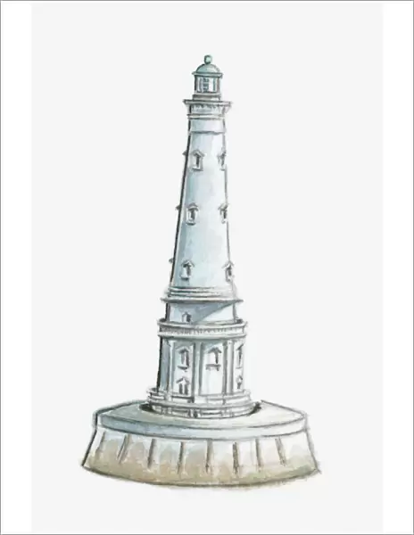 Illustration of lighthouse Phare de Cordouan, Le Verdon-sur-Mer, Gironde, France