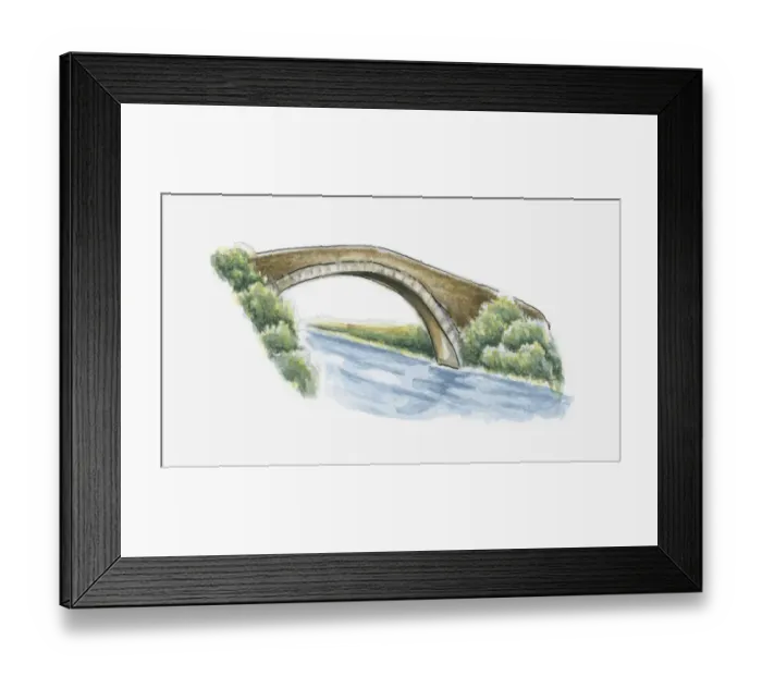 Framed Print : Illustration of old bridge near Urepel, Pyrenees-Atlantiques, France Framed Print : Illustration of old bridge near Urepel, Pyrenees-Atlantiques, France