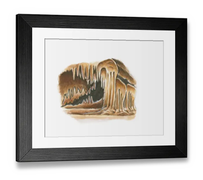 Framed Print : Illustration of caves at Betharram, Pyrenees-Atlantiques, France Framed Print : Illustration of caves at Betharram, Pyrenees-Atlantiques, France