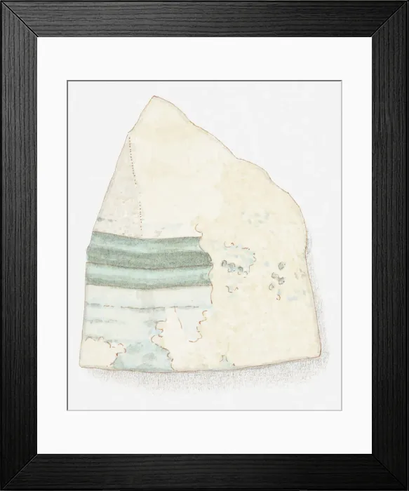 Framed Print : Illustration of jade in rough form Framed Print : Illustration of jade in rough form