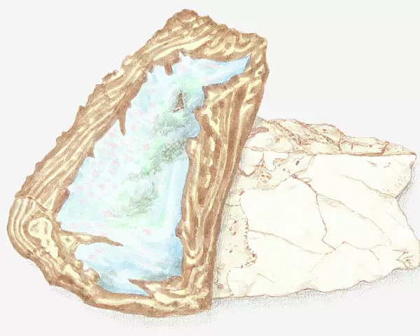 Illustration of opal in rough form