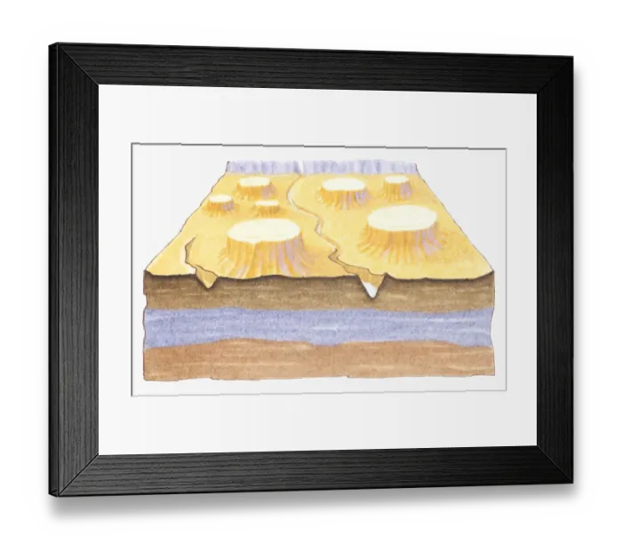 Framed Print : Cross section illustration of the Grand Canyon as it might have looked thousands of years ago when the river was just beginning to cut through the rock Framed Print : Cross section illustration of the Grand Canyon as it might have looked thousands of years ago when the river was just beginning to cut through the rock