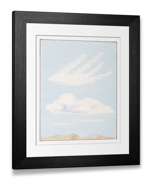Framed Print : Illustration of white altostratus and cumulus cloud formations in blue sky Framed Print : Illustration of white altostratus and cumulus cloud formations in blue sky